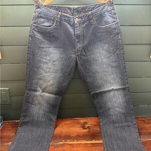 Woolrich Men's Indigo Vintage Straight Relaxed Jeans (Actual Fit 36x30)